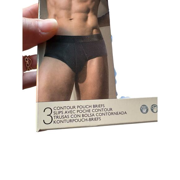 New NIB 2Xist Men's 3-Pack Pima Cotton Contour Pouch Briefs - White- Small - Picture 3 of 6